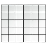 VidaXL Wandspiegel 2 Stk. 100x60 cm Metall schwarz