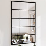 VidaXL Wandspiegel 2 Stk. 100x60 cm Metall schwarz