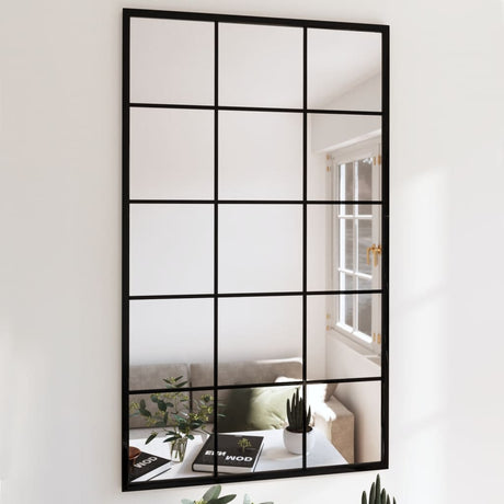 VidaXL Wandspiegel 2 Stk. 100x60 cm Metall schwarz