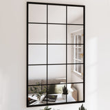 VidaXL Wandspiegel 3 Stk. 100x60 cm Metall schwarz