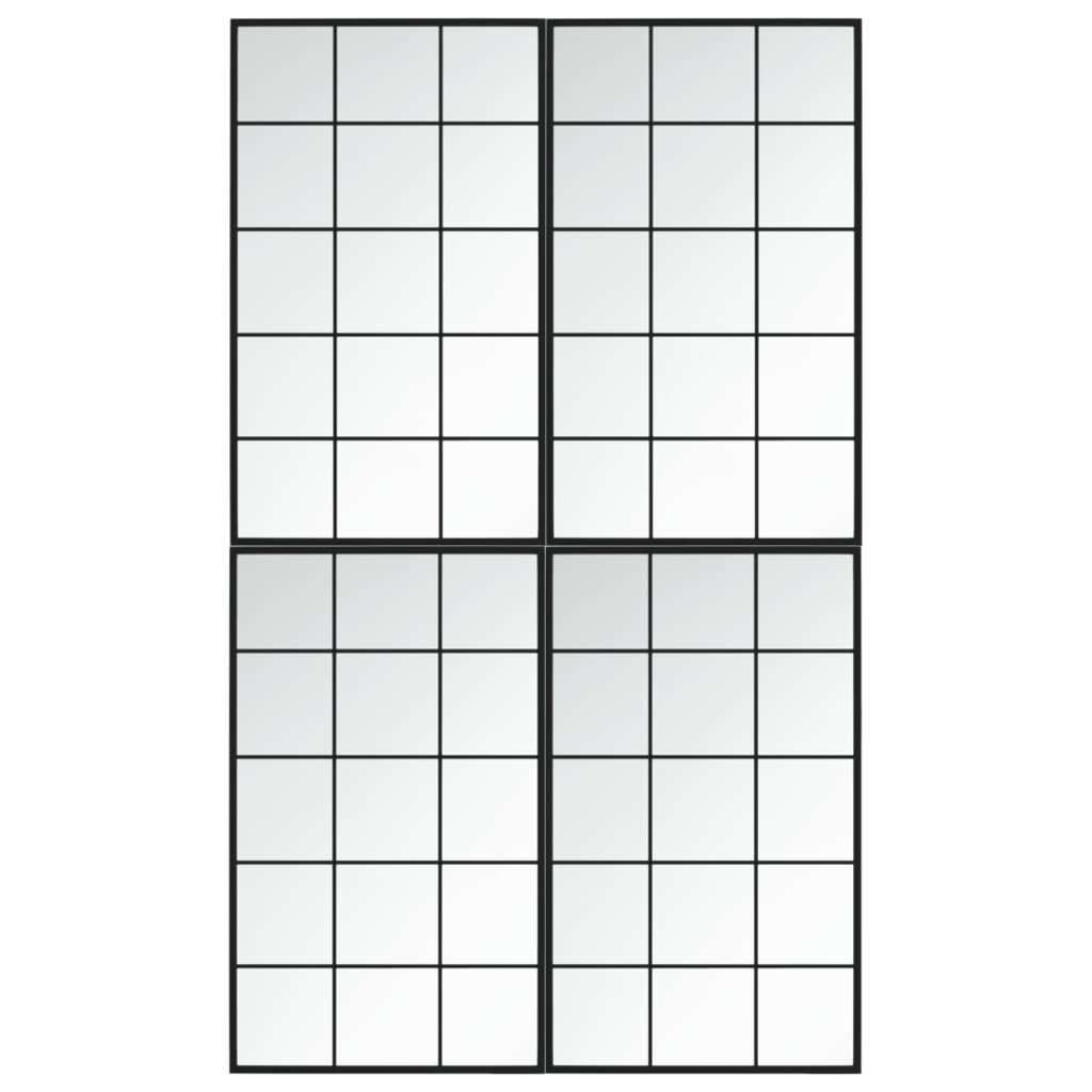 VidaXL Wandspiegel 4 Stück 100x60 cm Metall schwarz