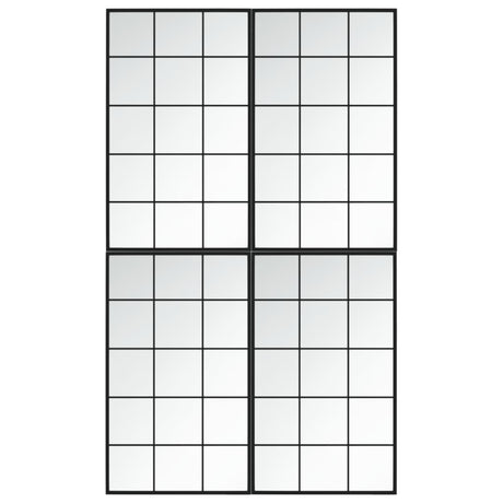 VidaXL Wandspiegel 4 Stück 100x60 cm Metall schwarz