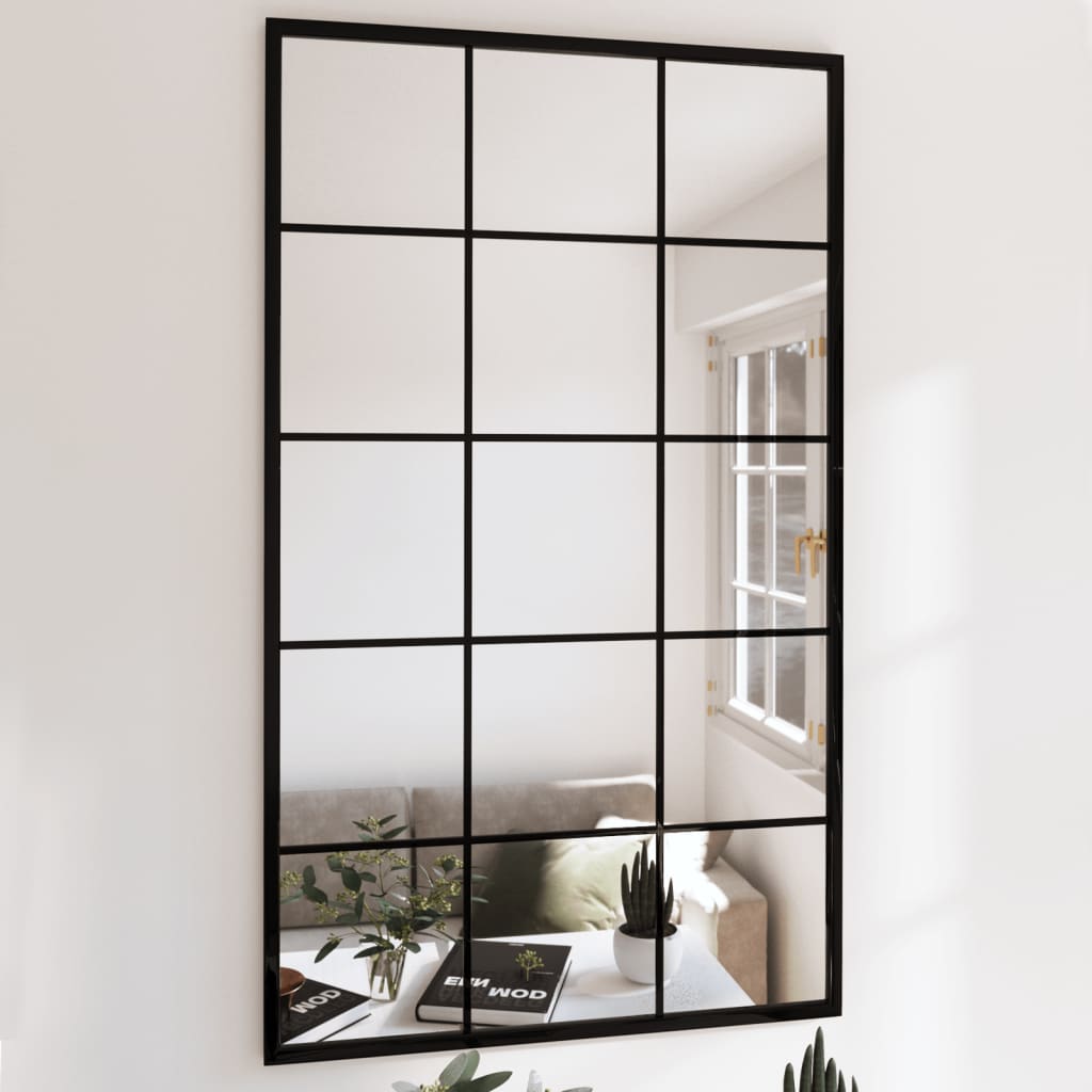 VidaXL Wandspiegel 6 Stück 100x60 cm Metall schwarz