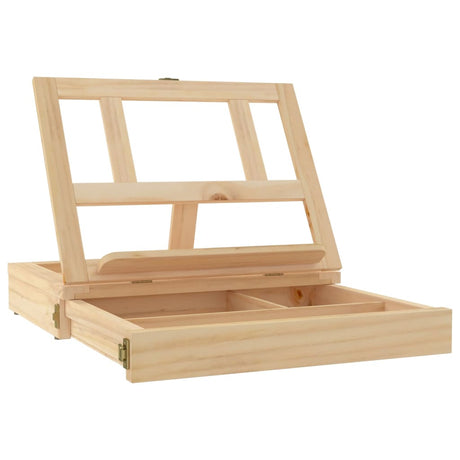 Vidaxxl Tischstaffelei mit Schublade 33,5x25,5x7 cm massives Kiefernholz
