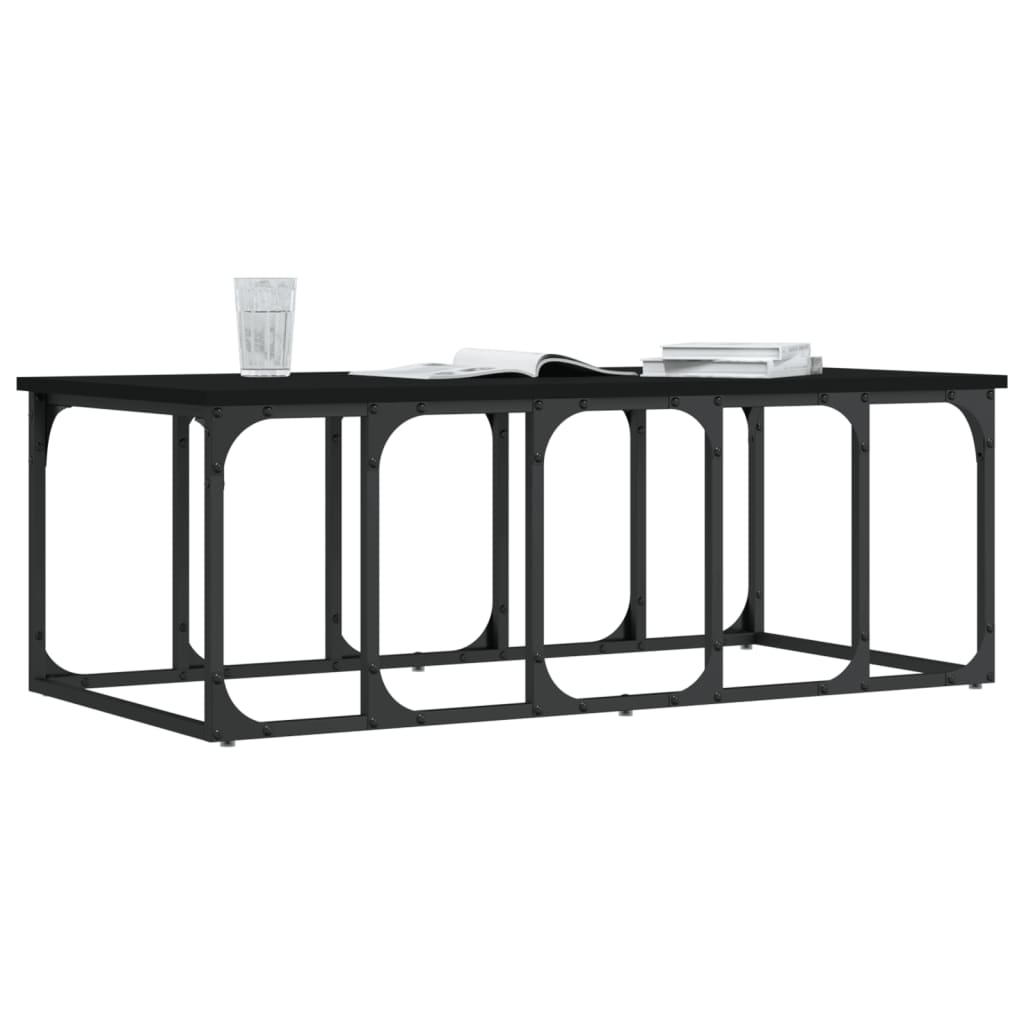 Vidaxl salontafel 100x50x35,5 cm bewerkt hout zwart
