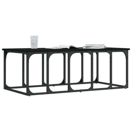 Vidaxl salontafel 100x50x35,5 cm bewerkt hout zwart