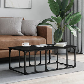 Vidaxl salontafel 100x50x35,5 cm bewerkt hout zwart