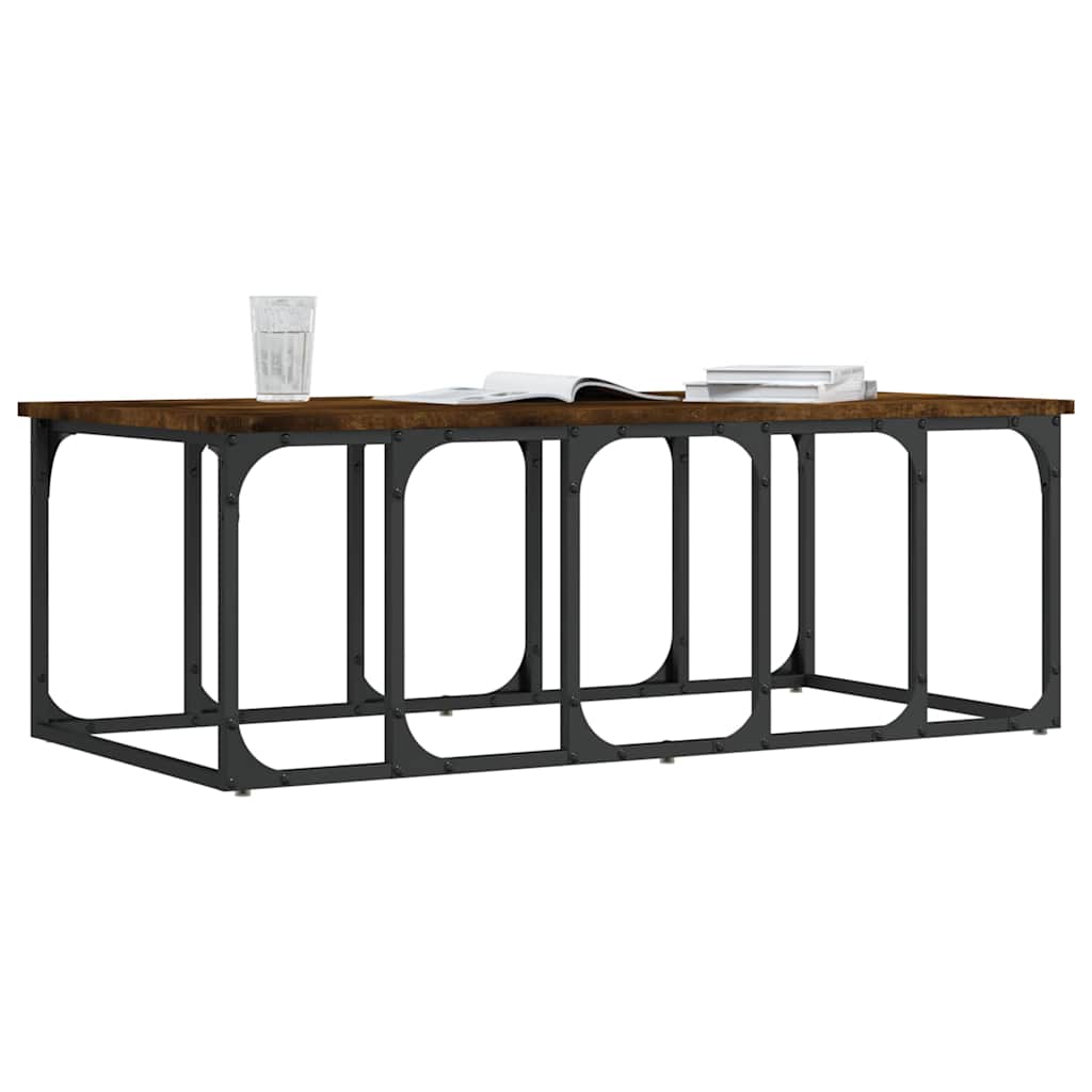 Vidaxl salontafel 100x50x35,5 cm bewerkt hout gerookt eikenkleurig