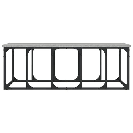 Vidaxl salontafel 100x50x35,5 cm bewerkt hout grijs sonoma eikenkleur