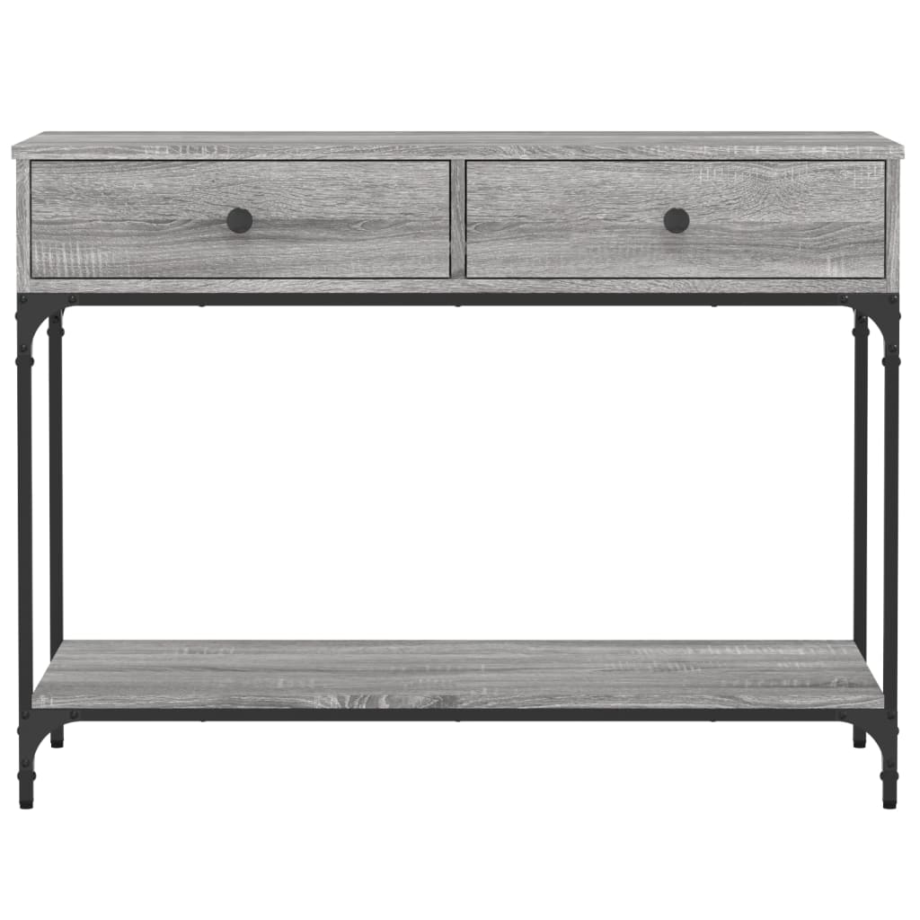 Vidaxl wandtafel 100x34,5x75 cm bewerkt hout grijs sonoma eikenkleurig