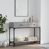Vidaxl wandtafel 100x34,5x75 cm bewerkt hout grijs sonoma eikenkleurig