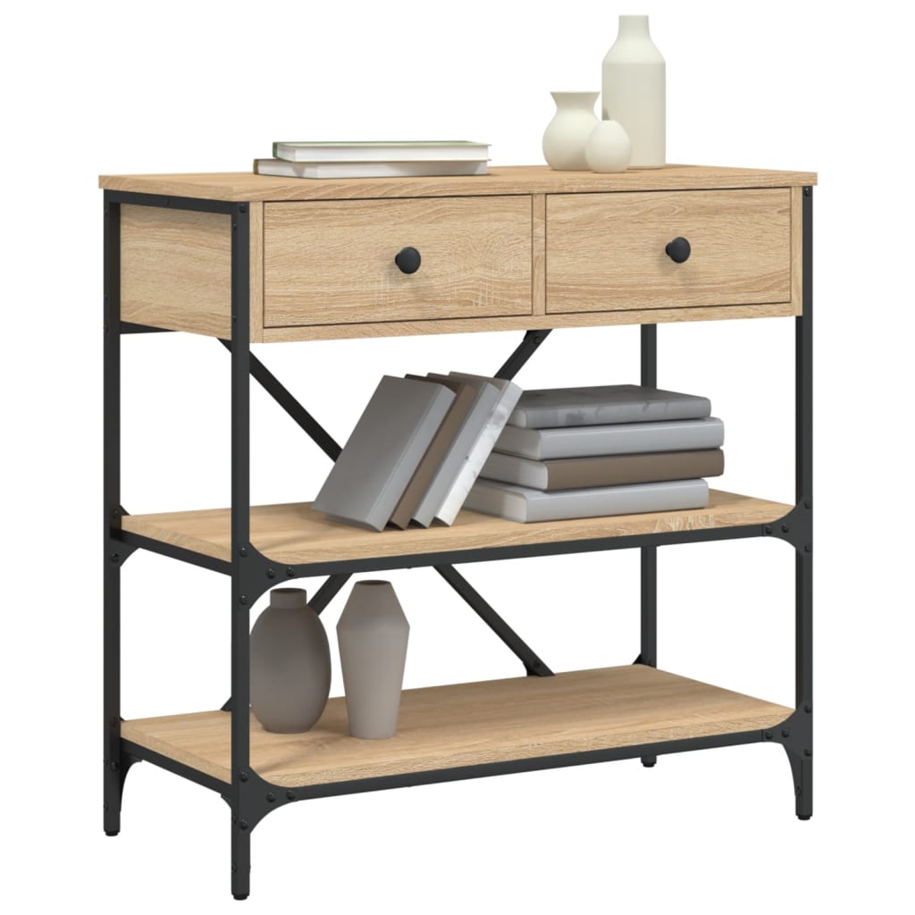 Vidaxl wandtafel 75x34,5x75 cm bewerkt hout sonoma eikenkleurig