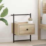 Vidaxl nachtkastjes 2 st wandgemonteerd 35x30x51 cm hout sonoma eiken