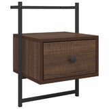 Vidaxl nachtkastje wandgemonteerd 35x30x51 cm hout bruin eikenkleur