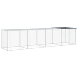 VidaXL Hühnerstall mit Dach 403 x 98 x 90 cm, verzinkter Stahl, Anthrazit
