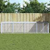 VidaXL Hühnerstall mit Dach 403 x 98 x 90 cm, verzinkter Stahl, Anthrazit