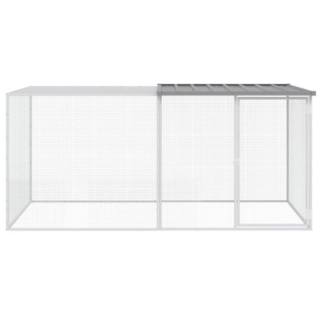 Vidaxx Hühnerstall mit Dach 203x98x90 cm verzinkter Stahl hellgrau