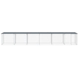 VidaXL Hühnerstall mit Dach 603 x 98 x 90 cm, verzinkter Stahl, Anthrazit