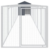 VidaXL Hundehütte mit Dach 117 x 813 x 123 cm, verzinkter Stahl, Anthrazit