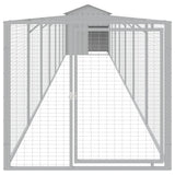 VidaXL Hundehütte mit Dach 117x813x123 cm Stahl hellgrau