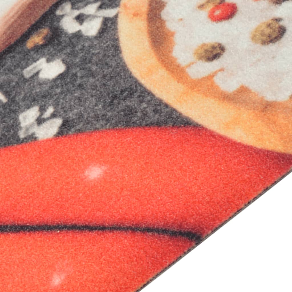 Vidaxx Küchenmatte waschbarer Gemüsedruck 60x300 cm Samt