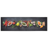 Vidaxx Küchenmatte waschbarer Kräuterdruck 45x150 cm Samt