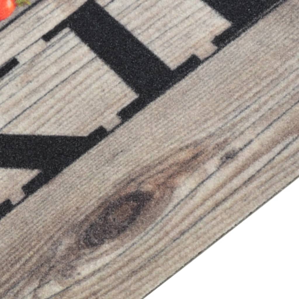 Vidaxx Küchenmatte waschbarer Kochdruck 45x150 cm samtgrau