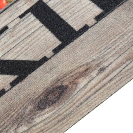 Vidaxx Küchenmatte waschbarer Kochdruck 45x150 cm samtgrau
