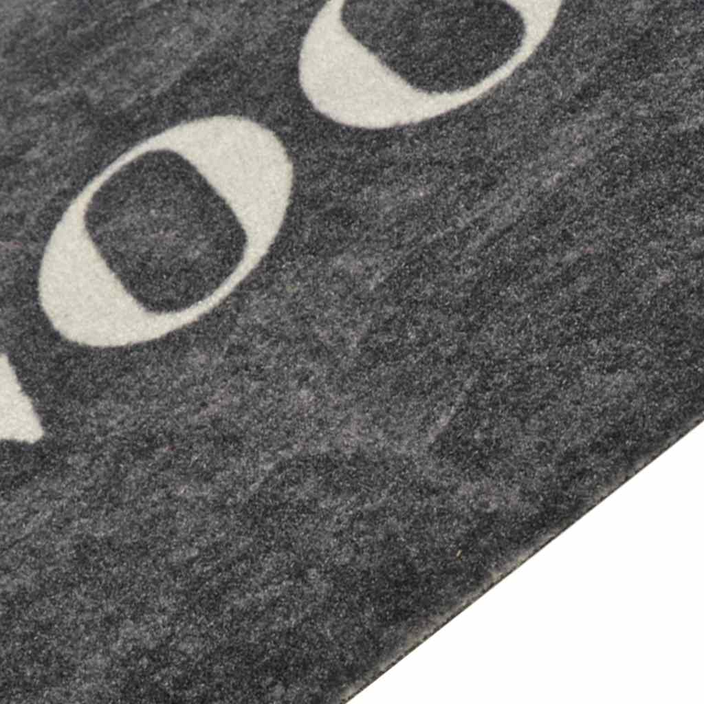 Vidaxx Küchenmatte waschbarer Kochdruck 60x300 cm samtschwarz
