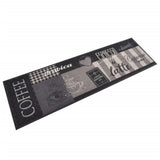 Vidaxx Küchenmatte waschbar Kaffeedruck 45x150 cm samtschwarz