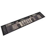 Vidaxx Küchenmatte waschbar Kaffeedruck 60x300 cm samtschwarz