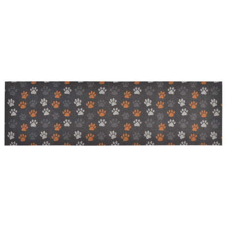 Vidaxx Küchenmatte waschbar Pfotenabdruck 60x180 cm Samt