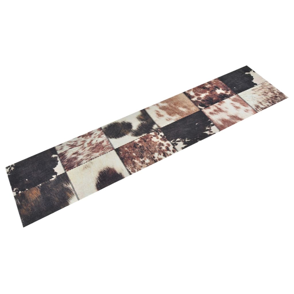 Vidaxx Küchenmatte waschbarer Tierhautdruck 60x300 cm Samt