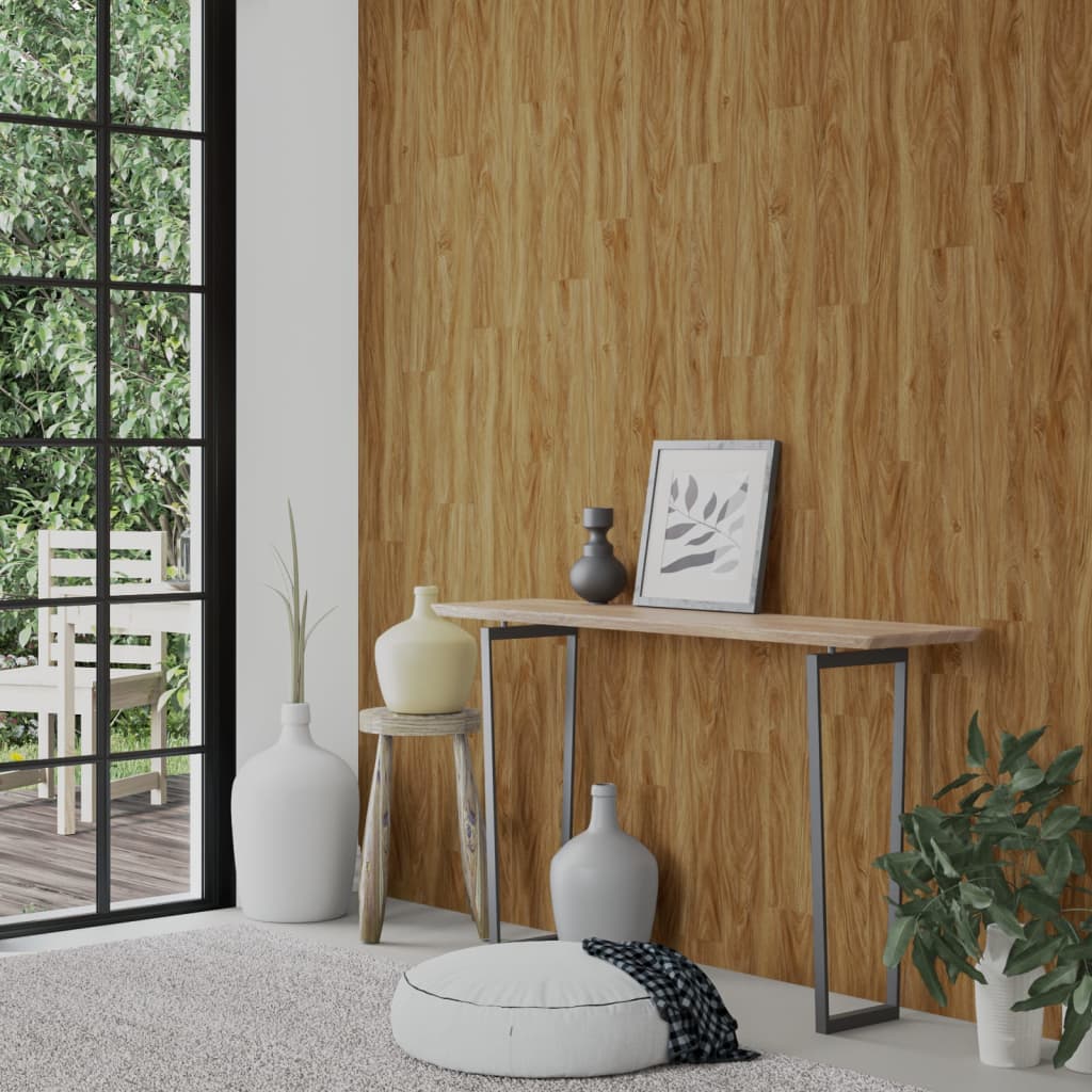 VidaXL Wandpaneele Holzoptik 4,12 m² PVC Braun