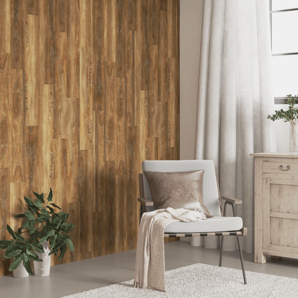 VidaXL Wandpaneele Holzoptik 4,12 m² PVC Braun