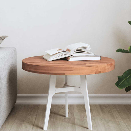 Vidaxl tafelblad rond ø50x4 cm massief beukenhout
