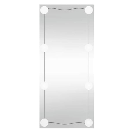 VidaXL Wandspiegel mit LEDs rechteckig 30x80 cm Glas