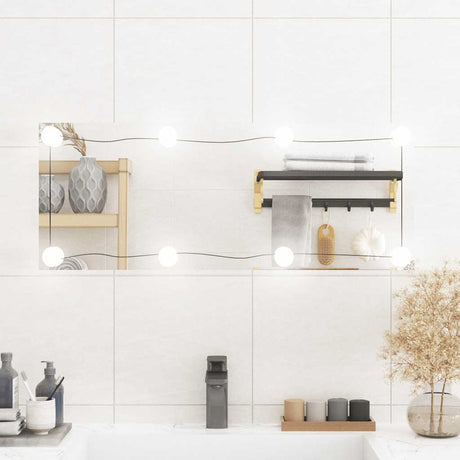 VidaXL Wandspiegel mit LEDs rechteckig 30x80 cm Glas