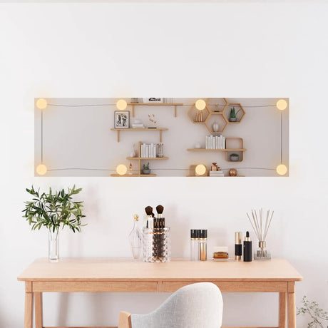 VidaXL Wandspiegel mit LEDs rechteckig 30x100 cm Glas