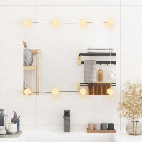 Vidaxx Wandspiegel mit LEDs rechteckig 50x60 cm Glas