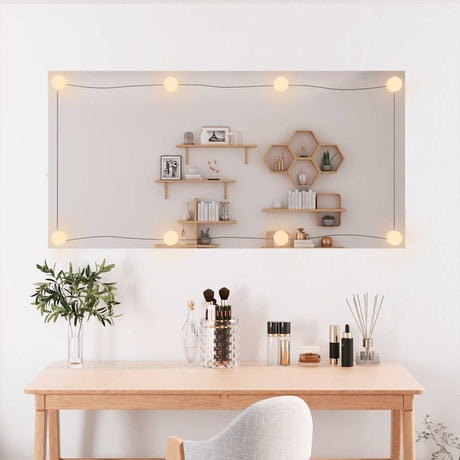 VidaXL Wandspiegel mit LEDs rechteckig 50x100 cm Glas