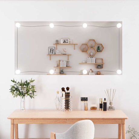 Vidaxx Wandspiegel mit LEDs rechteckig 50x100 cm Glas