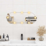 VidaXL Wandspiegel mit LEDs oval 30x70 cm Glas