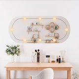 VidaXL Wandspiegel mit LEDs oval 45x100 cm Glas