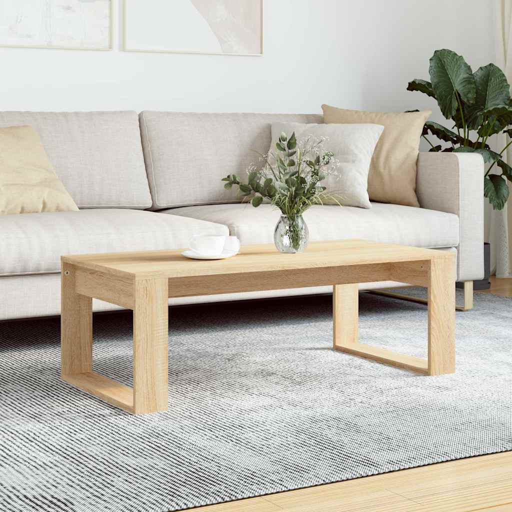 Vidaxl salontafel 102x50x35 cm bewerkt hout sonoma eikenkleurig