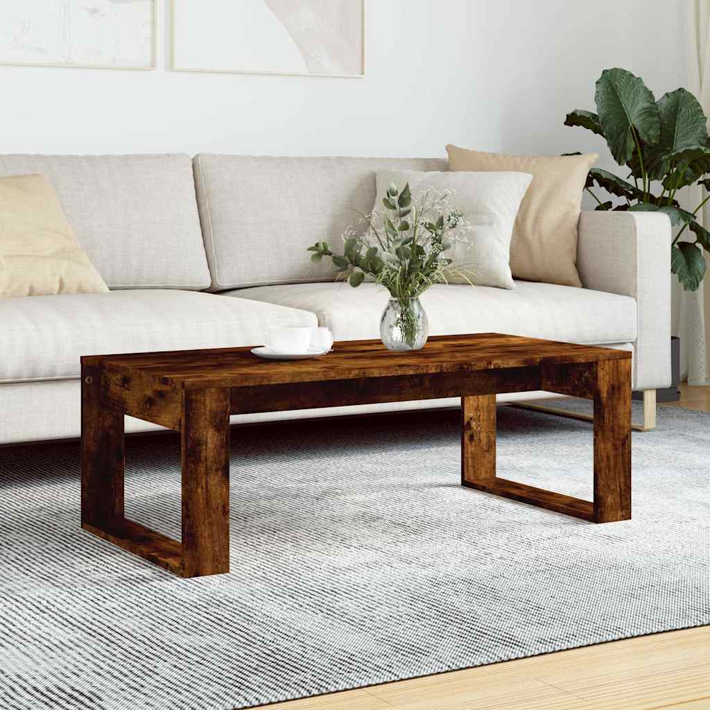 Vidaxl salontafel 102x50x35 cm bewerkt hout gerookt eikenkleurig