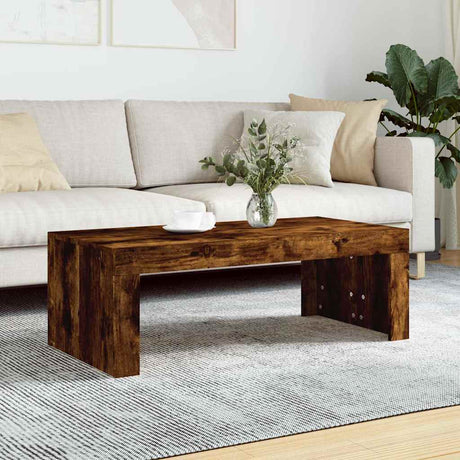 Vidaxl salontafel 102x50x36 cm bewerkt hout gerookt eikenkleurig