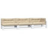 VidaXL Palettenkissen 7 Stück Stoff Beige
