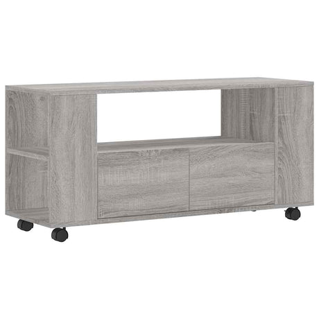 Vidaxl tv-meubel 102x34,5x43 cm bewerkt hout grijs sonoma eikenkleurig