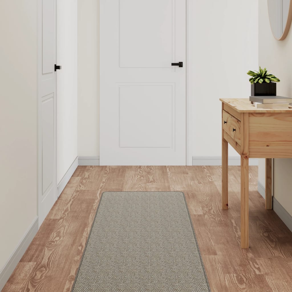 Vidaxx Teppichläufer 50x250 cm Sisal-Optik Taupe